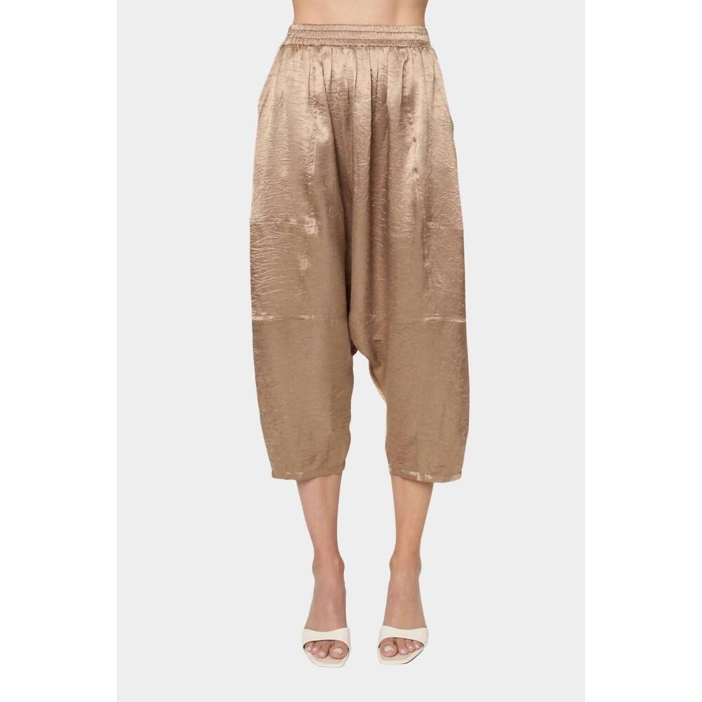 NEW ATELIER DELPHINE kiko satin pants in latte